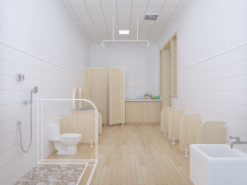四川省巴中市澳地幼儿园托育教室卫生间设计效果图