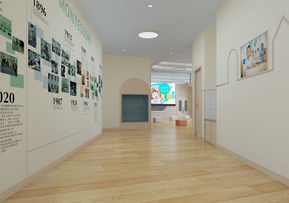 大沥碧桂园华府自然树儿童之家一层走廊设计效果图